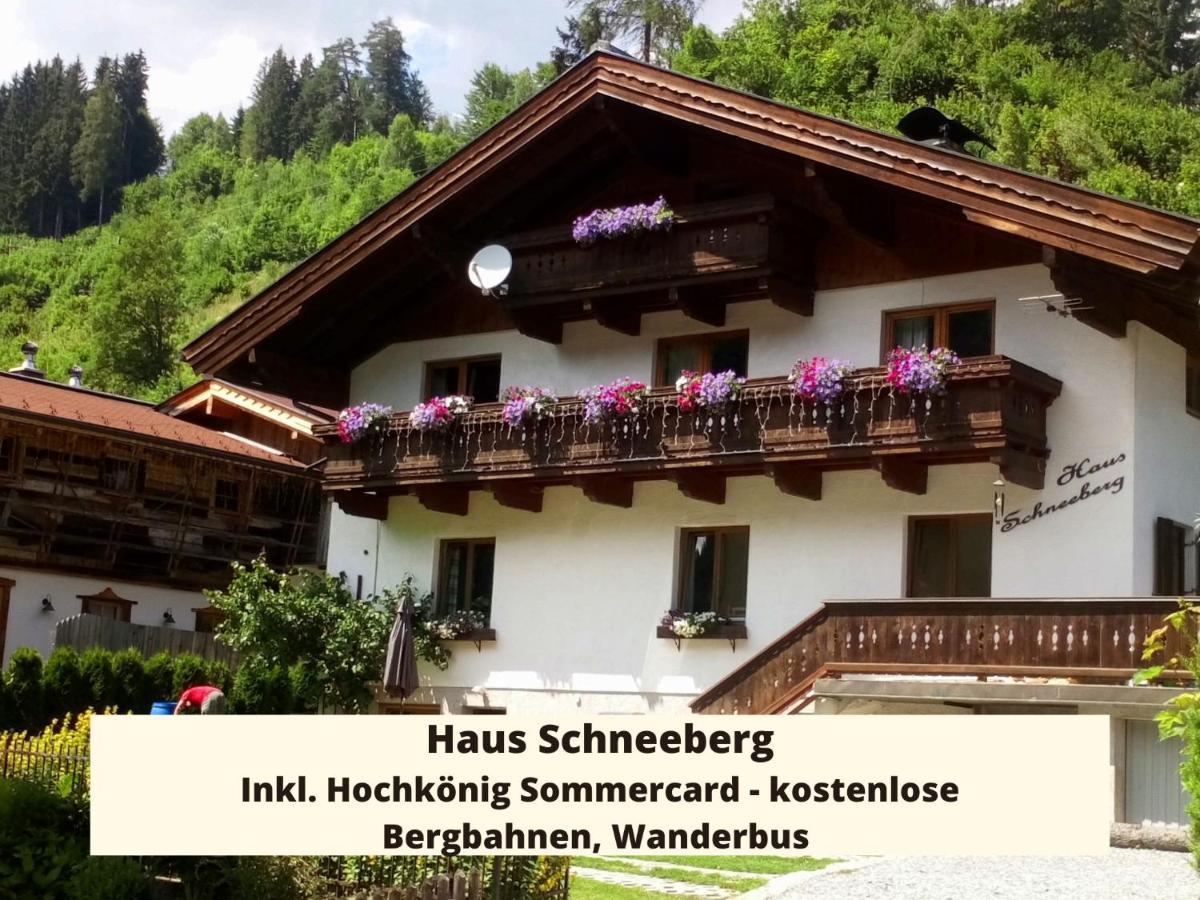 شقة Haus Schneeberg Mit Hochkoenig Card Mühlbach am Hochkönig المظهر الخارجي الصورة